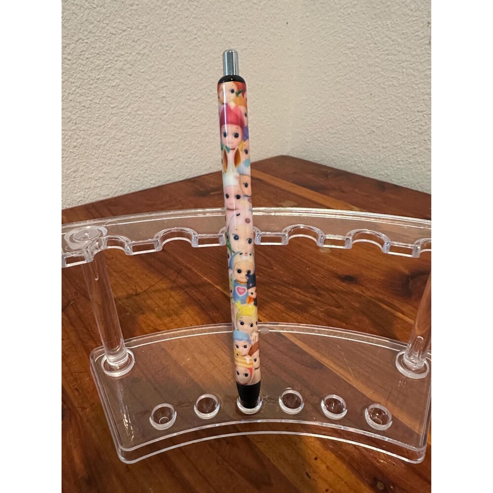 Kawaii Doll Characters Inkjoy Personalized Pens, Refillable gel pens, Vinyl Wrap